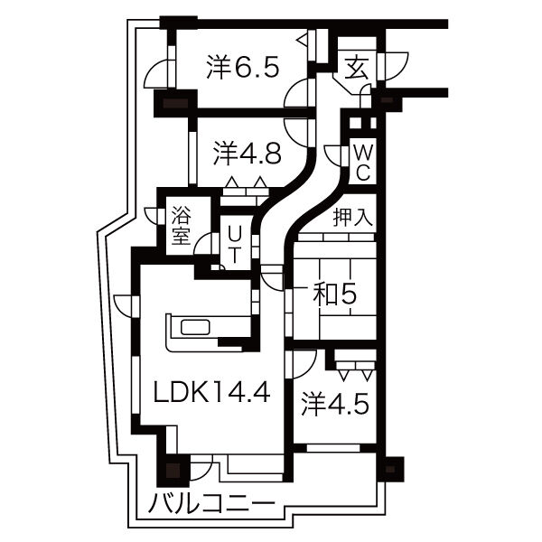 クレアシティ布施の間取り