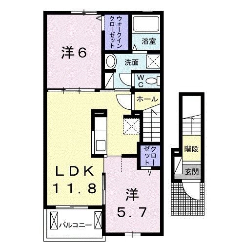 ウイッシュ　Ａの間取り