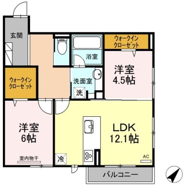 ラップスブルーメ川内の間取り