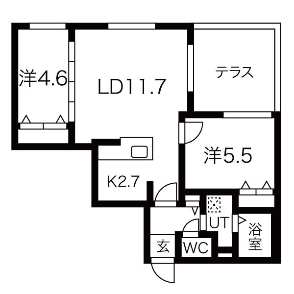 ブランシャールEK南郷18丁目の間取り