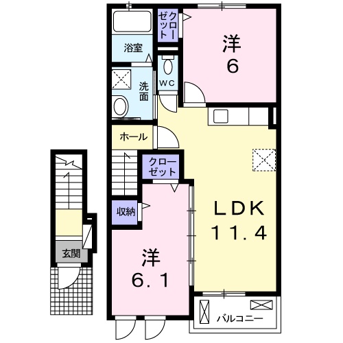 ラヴィータ　IIの間取り