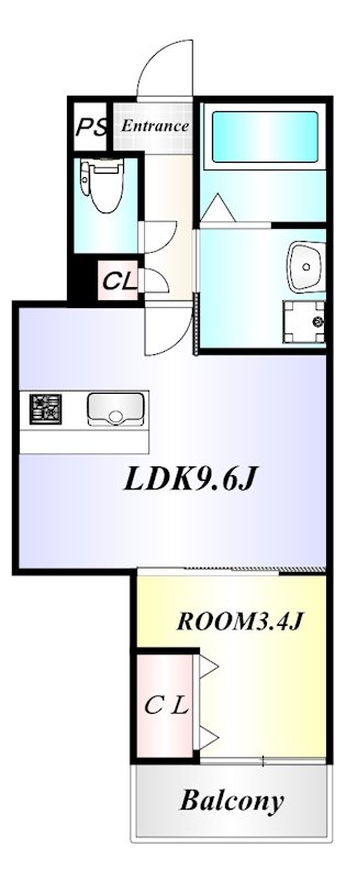 ヴィアンジュ中原東の間取り