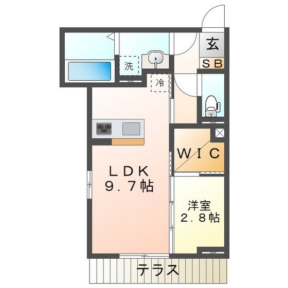 ディーシャンブル　南丸之内Ｂの間取り