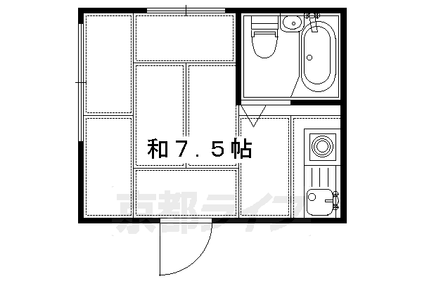 京都市伏見区深草墨染町のマンションの間取り