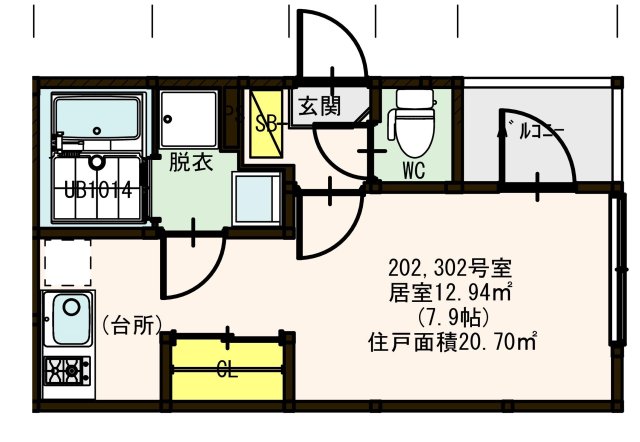 Le・Ciel下新庄の間取り