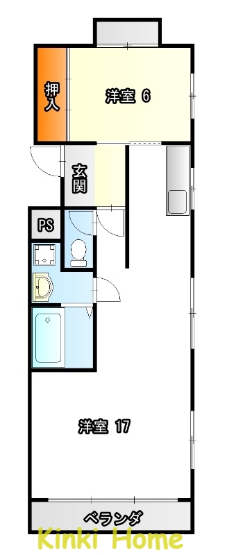 和歌山市有本のマンションの間取り