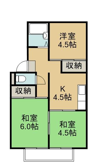 取手市戸頭のアパートの間取り