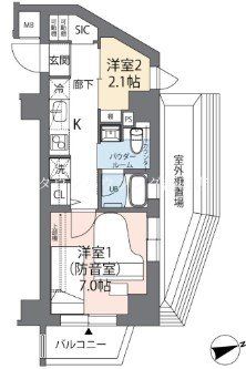 大田区山王のマンションの間取り