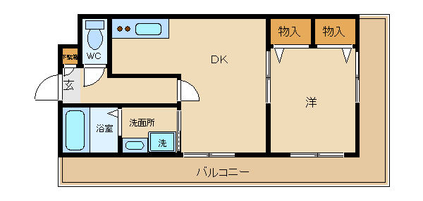 ネオクオーツ幸　弐番館の間取り