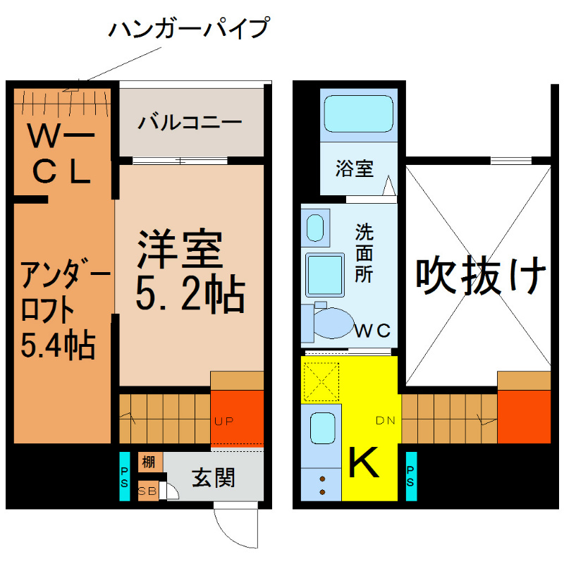 名古屋市南区滝春町のアパートの間取り