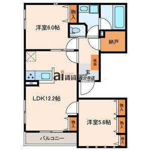 国分寺市東元町のマンションの間取り