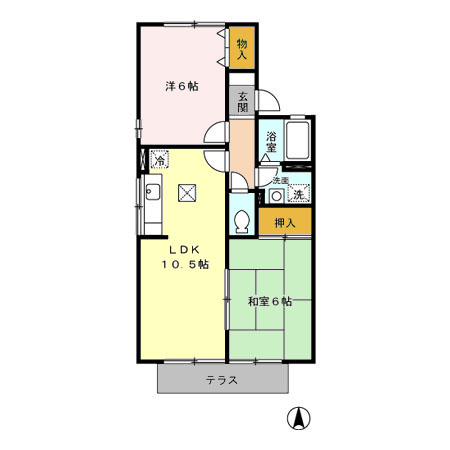 セジュール那珂川の間取り