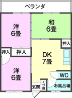 リーゼンシーワタリの間取り