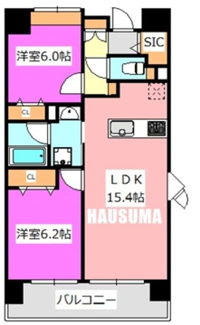 ロイヤルパークス新田の間取り