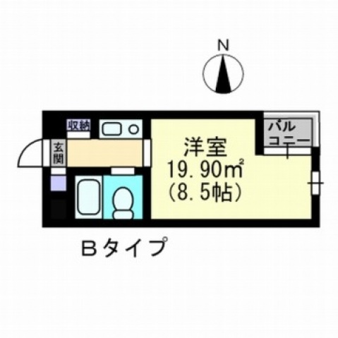 アルファ清心町IIの間取り