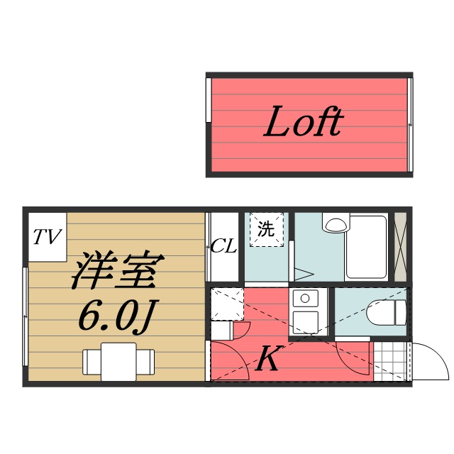 成田市山口のアパートの間取り