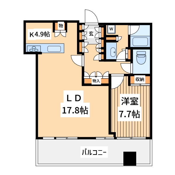 横浜市神奈川区金港町のマンションの間取り