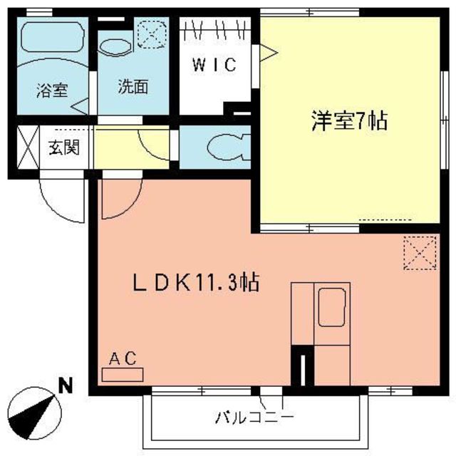 秦野市寿町のアパートの間取り