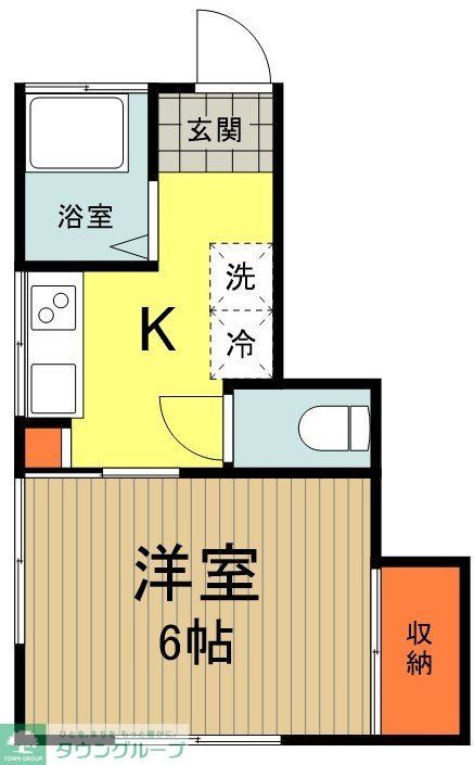 八王子市谷野町のアパートの間取り