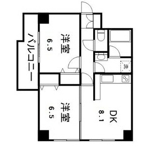 札幌市西区琴似二条のマンションの間取り