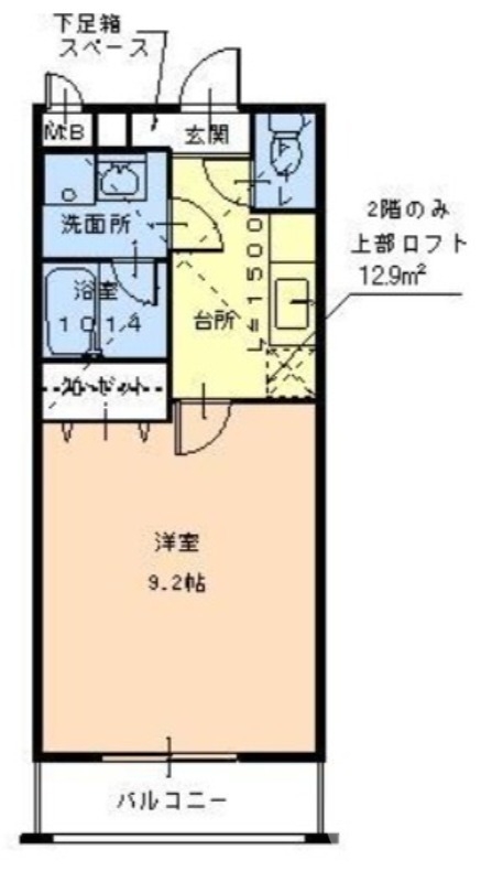 堺市堺区北清水町のアパートの間取り