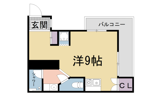 京都市左京区高野泉町のマンションの間取り