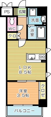 アクシオ北九州IIの間取り