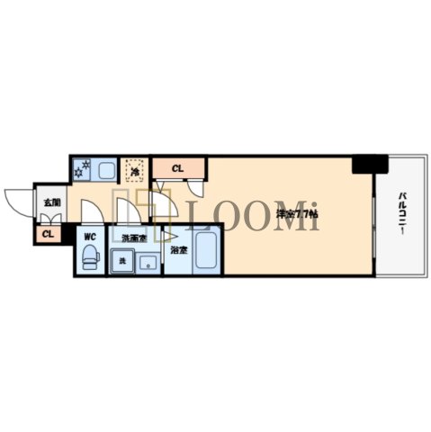 S-RESIDENCE難波大国町dominaの間取り