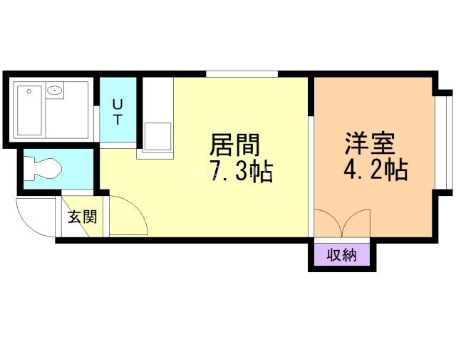 札幌市白石区東札幌二条のアパートの間取り