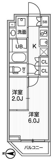 リテラス清澄白河の間取り