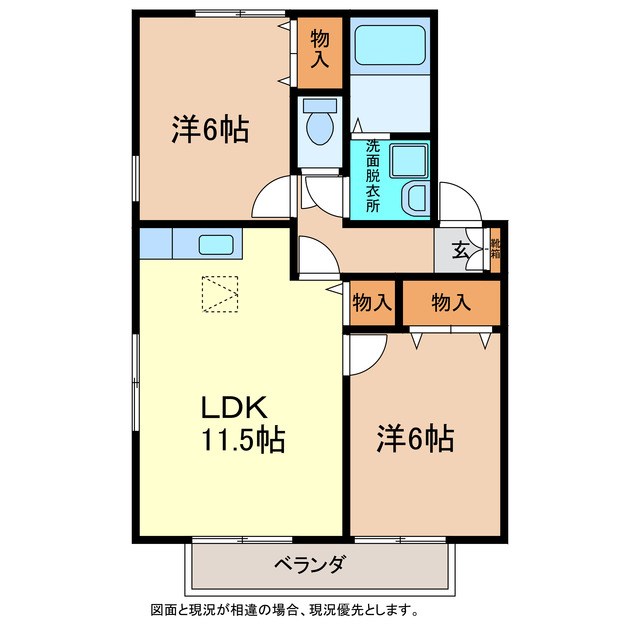 セジュール吉乃C棟の間取り