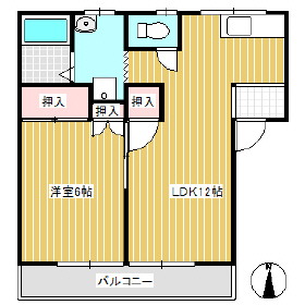 ベルメゾン丸山ＰａｒｔI　Ａ棟の間取り