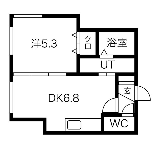 北海道札幌市中央区南二十条西７（マンション）の賃貸物件の間取り