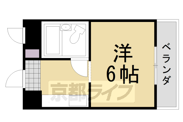 京都市西京区大枝沓掛町のマンションの間取り