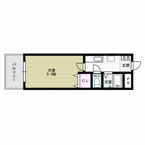 福岡市早良区室見のマンションの間取り