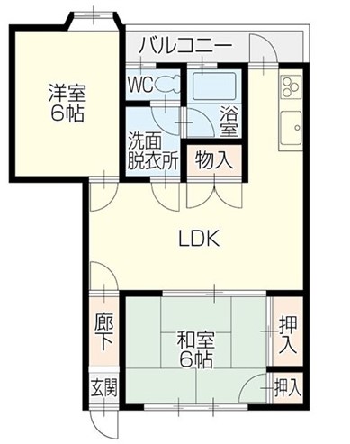 能島台ハイツ　103号室の間取り