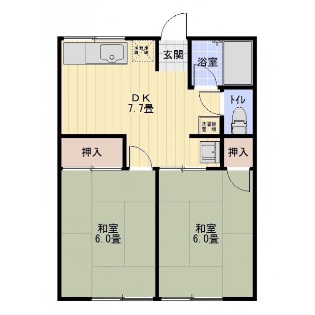 シテイハイム　フキＡの間取り