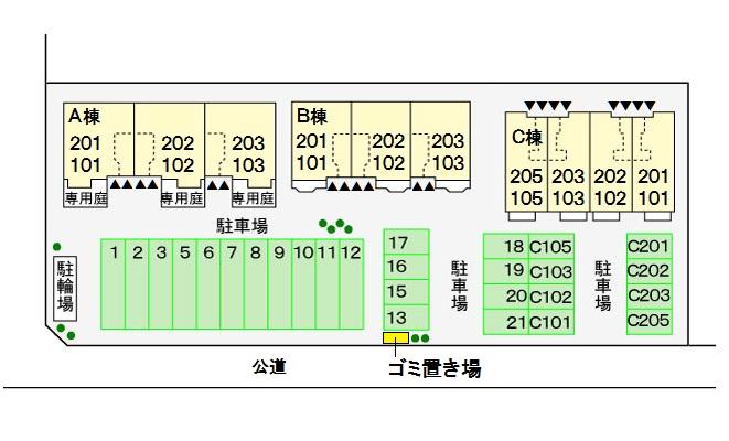 【プロムナード　牛川通　Ｃの駐車場】