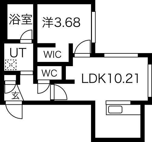 札幌市中央区南十一条西のマンションの間取り