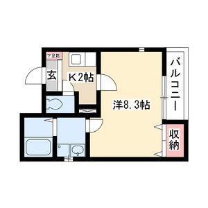 クレフラスト黄金Ａ棟の間取り