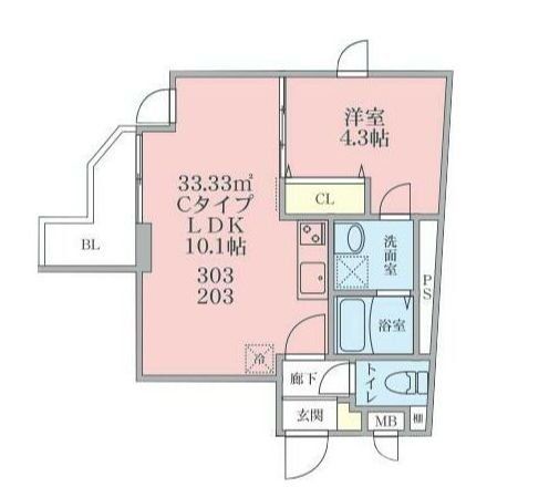 藤沢市大鋸のマンションの間取り