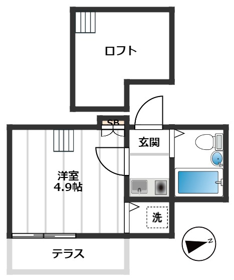 レオパレス仲町の間取り