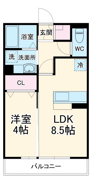 横浜市青葉区桜台のアパートの間取り