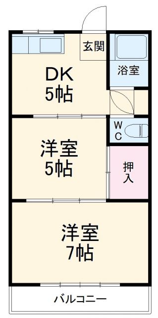 名古屋市中川区応仁町のマンションの間取り