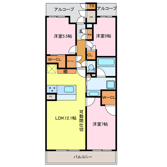 プレイズ白子駅前の間取り