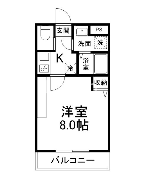 フラッティ金閣寺南の間取り