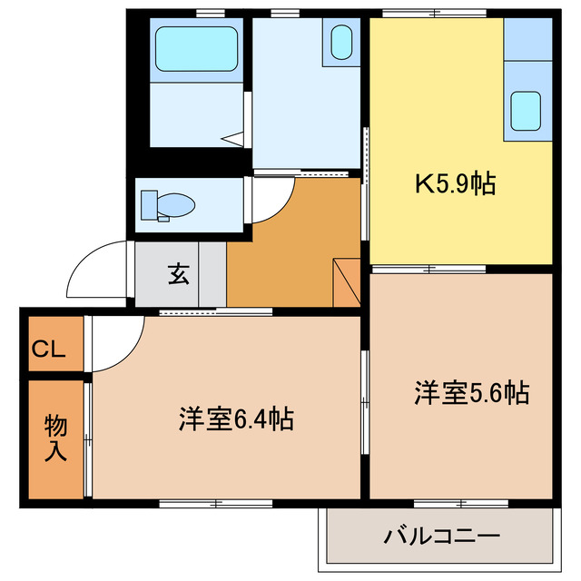 ハイビスカスB棟の間取り