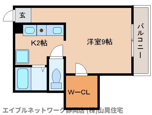 静岡市葵区羽鳥のアパートの間取り