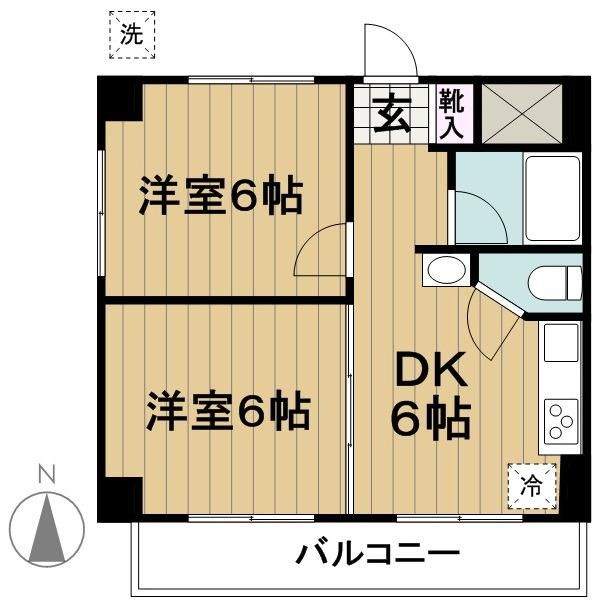 大田区北千束のマンションの間取り