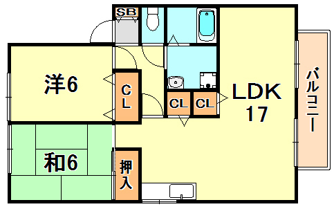 プレステージ芦屋Ｆ棟の間取り